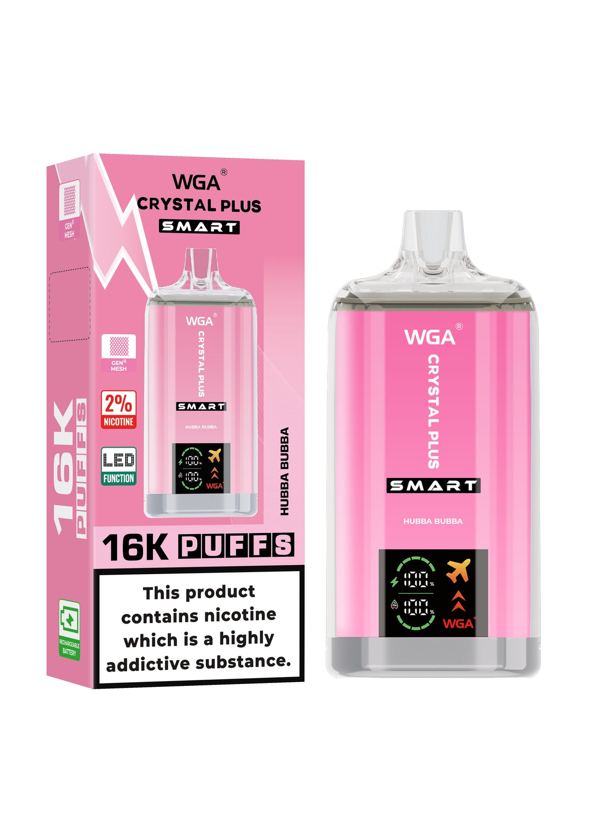 WGA Crystal Plus Smart 16000 Puffs Disposable Vape Box of 10 - Vape Villa