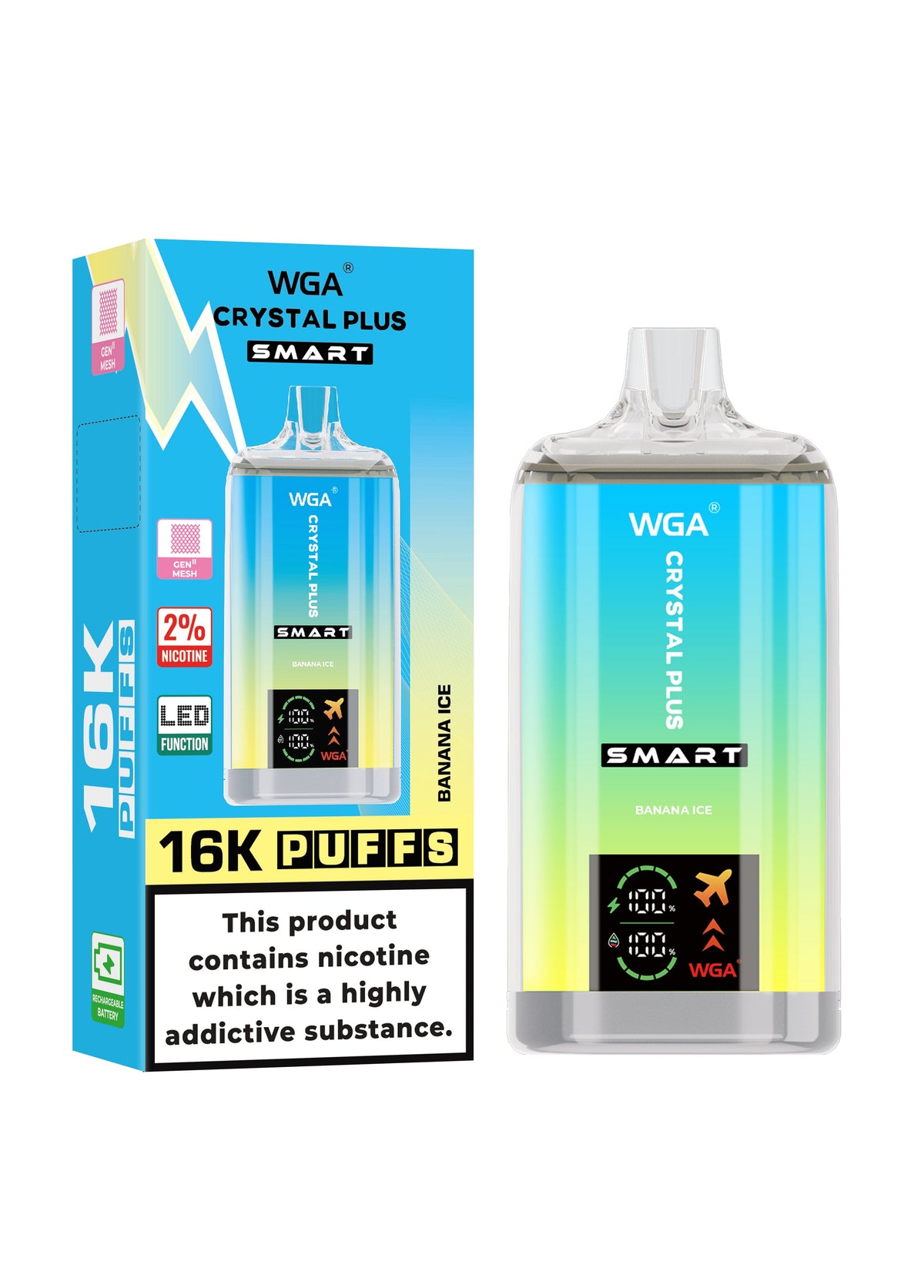 WGA Crystal Plus Smart 16000 Puffs Disposable Vape Box of 10 - Vape Villa