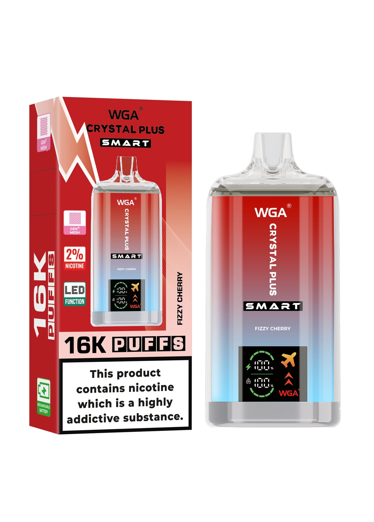 WGA Crystal Plus Smart 16000 Puffs Disposable Vape Box of 10 - Vape Villa