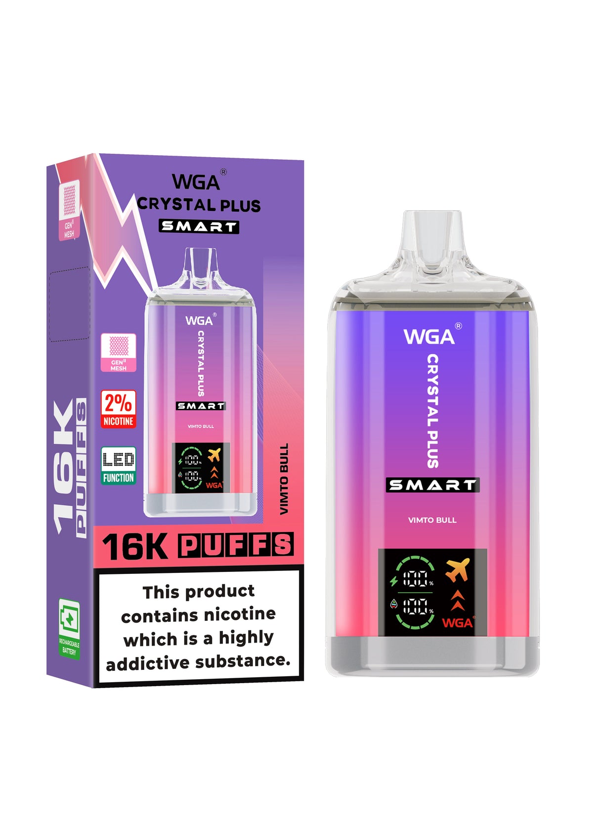 WGA Crystal Plus Smart 16000 Puffs Disposable Vape - Vape Villa