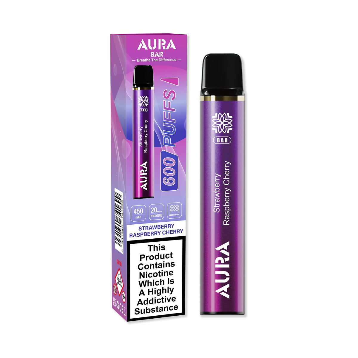 Aura Bar 600 Puffs Disposbale Vape Pod Box of 10 - Vape Villa