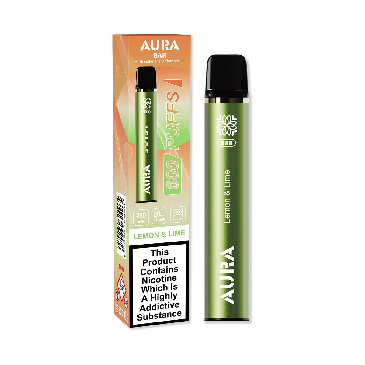 Aura Bar 600 Puffs Disposbale Vape Pod Box of 10 - Vape Villa