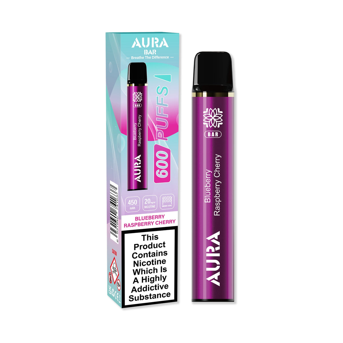 Aura Bar 600 Puffs Disposbale Vape Pod Box of 10 - Vape Villa