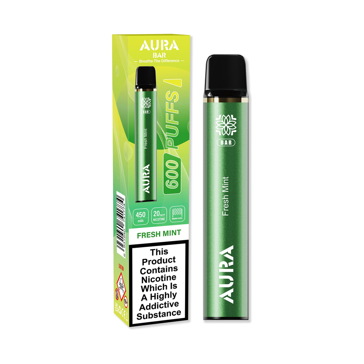 Aura Bar 600 Puffs Disposbale Vape Pod Box of 10 - Vape Villa