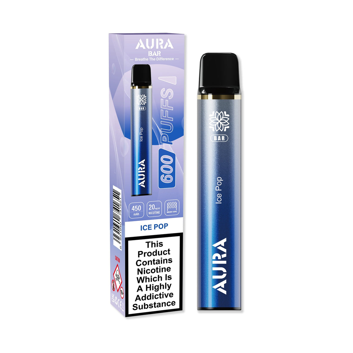 Aura Bar 600 Puffs Disposbale Vape Pod Box of 10 - Vape Villa