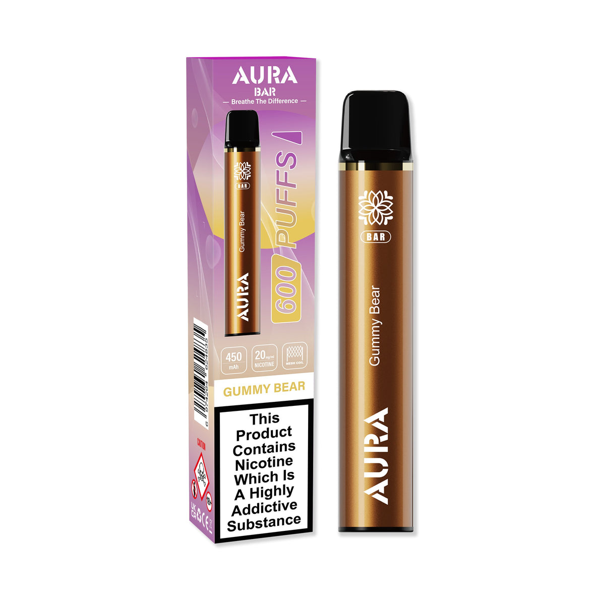 Aura Bar 600 Puffs Disposbale Vape Pod Box of 10 - Vape Villa