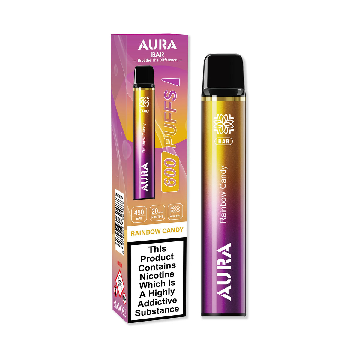 Aura Bar 600 Puffs Disposbale Vape Pod Box of 10 - Vape Villa