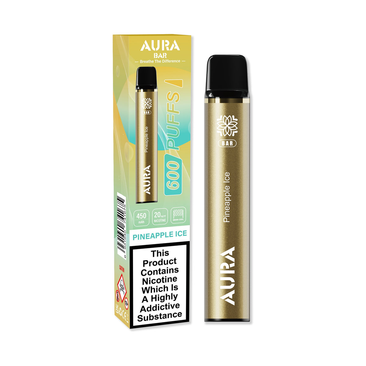 Aura Bar 600 Puffs Disposbale Vape Pod Box of 10 - Vape Villa