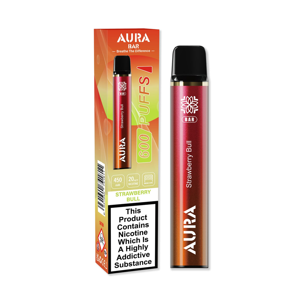 Aura Bar 600 Puffs Disposbale Vape Pod Box of 10 - Vape Villa