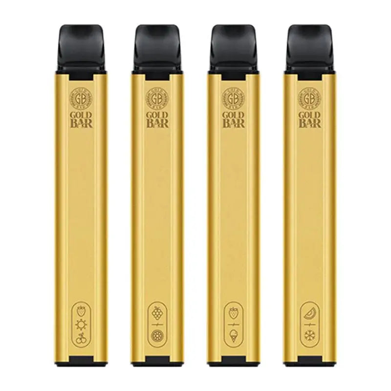 Gold Bar 600 Disposable Vape Pod Puff Device - 20mg - Vape Villa