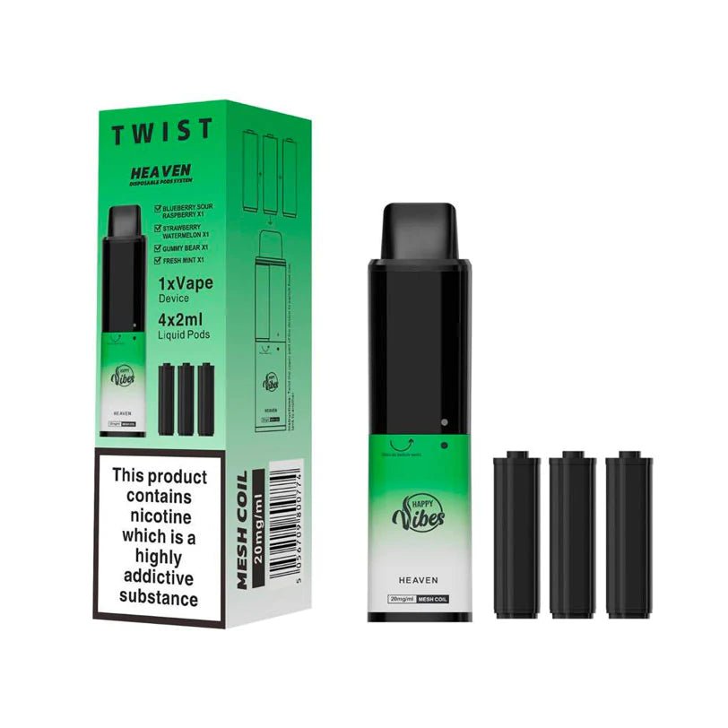 Happy Vibes Twist 3500 Disposable Device - 20MG - Vape Villa