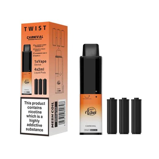 Happy Vibes Twist 3500 Disposable Device - Pack of 5 - Vape Villa
