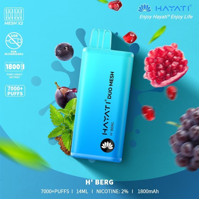 Hayati Duo Mesh 7000 Puffs Disposable Vape Bar Pod Kit - Vape Villa