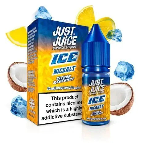 Just Juice Ice Range 10ml Nic Salt Box of 5 - Vape Villa