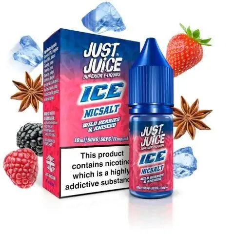 Just Juice Ice Range 10ml Nic Salt Box of 5 - Vape Villa