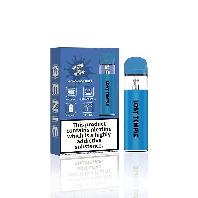 Lost Temple Glow & Vape Refillable Pod System Kit – Sleek Reusable Vaping Device with LED Glow