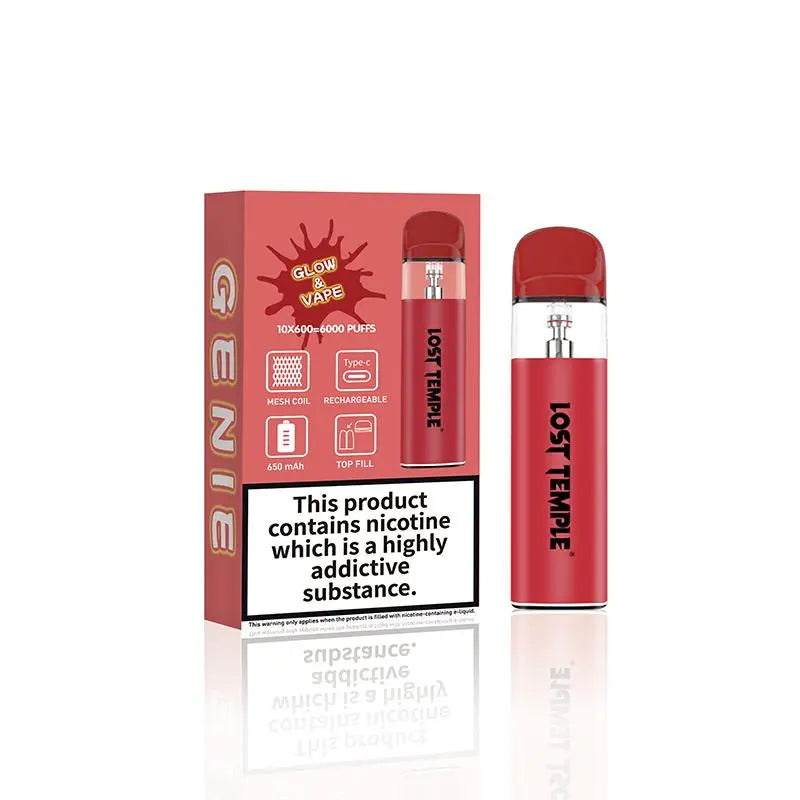 Lost Temple Genie Glow & Vape Refillable Pod System Kit - Vape Villa