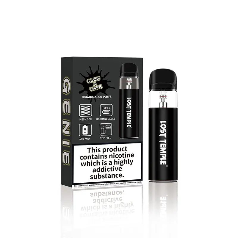 Lost Temple Glow & Vape Refillable Pod System Kit – Sleek Reusable Vaping Device with LED Glow