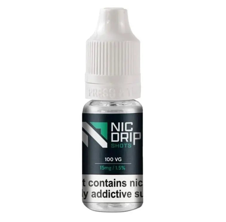 NIC DRIP - 100VG - 15MG - NICOTINE SHOT - Vape Villa