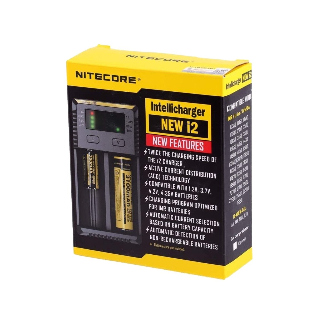 Nitecore Intellicharger New I2 - 2-Slot Changer - Vape Villa