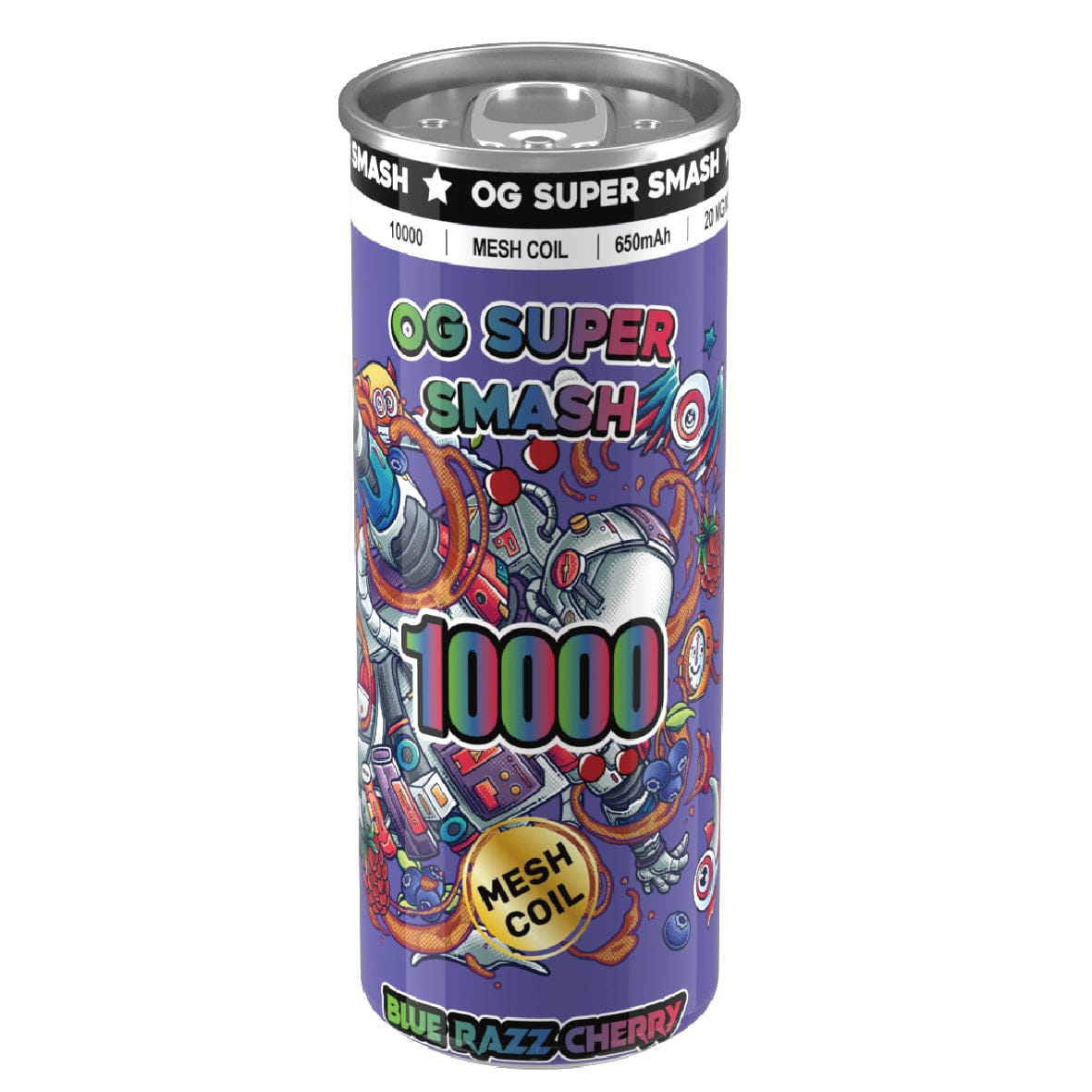 OG Super Smash 10000 Puffs Disposable Vape Pod - Wolfvapes.co.uk-Blue Razz Cherry