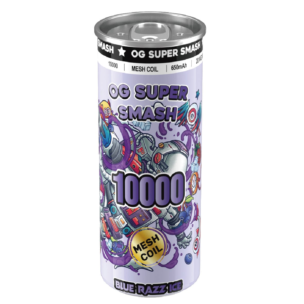 OG Super Smash 10000 Puffs Disposable Vape Pod - Wolfvapes.co.uk-Blue Razz Ice