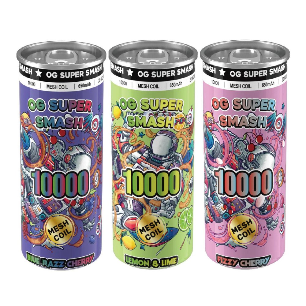 OG Super Smash 10000 Puffs Disposable Vape Pod - Wolfvapes.co.uk-Blueberry Sour Raspberry