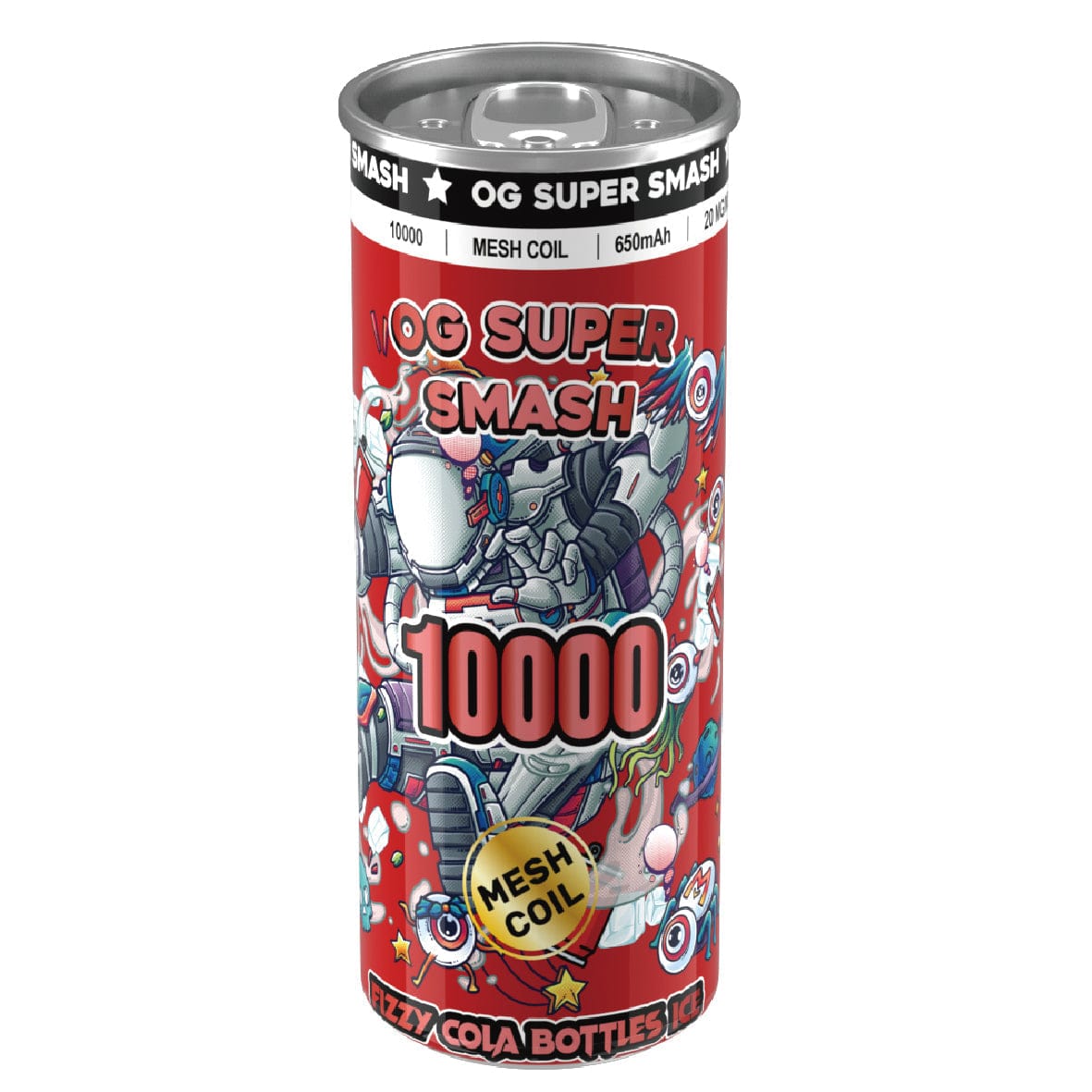 OG Super Smash 10000 Puffs Disposable Vape Pod - Wolfvapes.co.uk-Fizzy Cola Bottles Ice