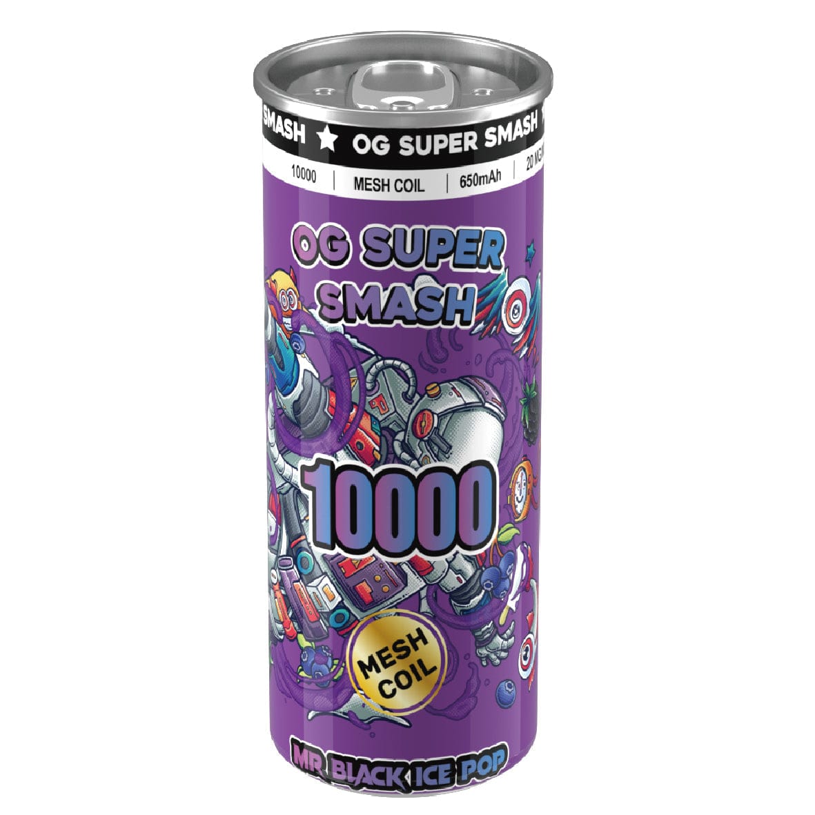 OG Super Smash 10000 Puffs Disposable Vape Pod - Wolfvapes.co.uk-Mr Black Ice Pop