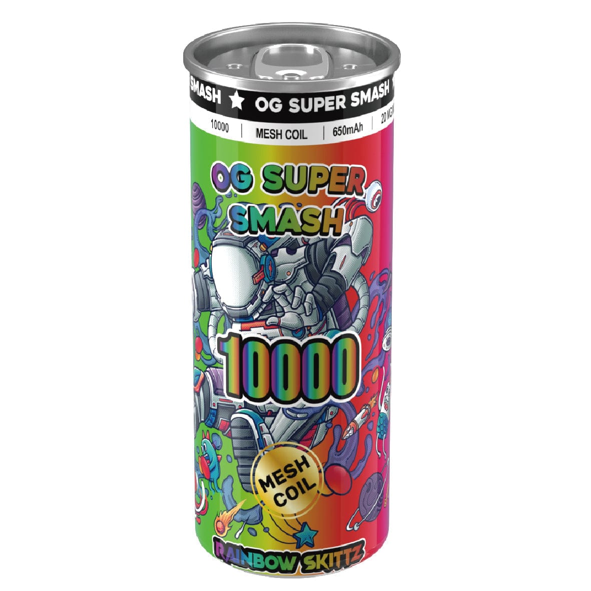 OG Super Smash 10000 Puffs Disposable Vape Pod - Wolfvapes.co.uk-Rainbow Skittzz