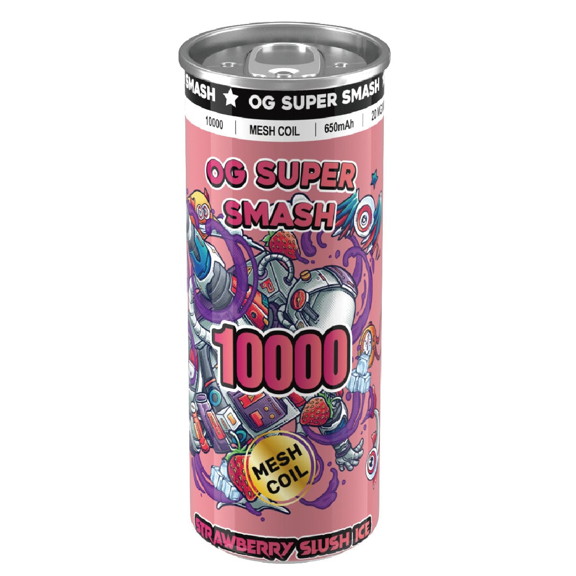 OG Super Smash 10000 Puffs Disposable Vape Pod - Wolfvapes.co.uk-Strawberry Slush Ice
