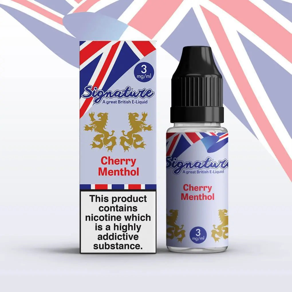 Signature - Cherry Menthol - 10ml (Pack of 10) - Vape Villa