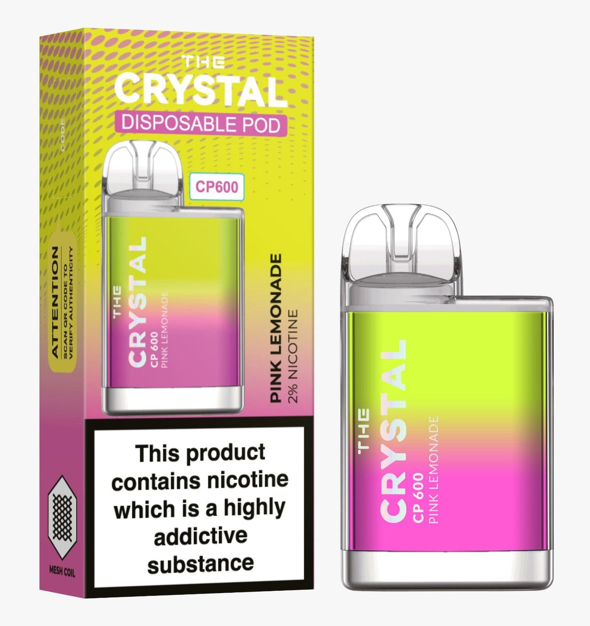 The Crystal CP600 Disposable Vape Puff Bar Box of 10 - Vape Villa