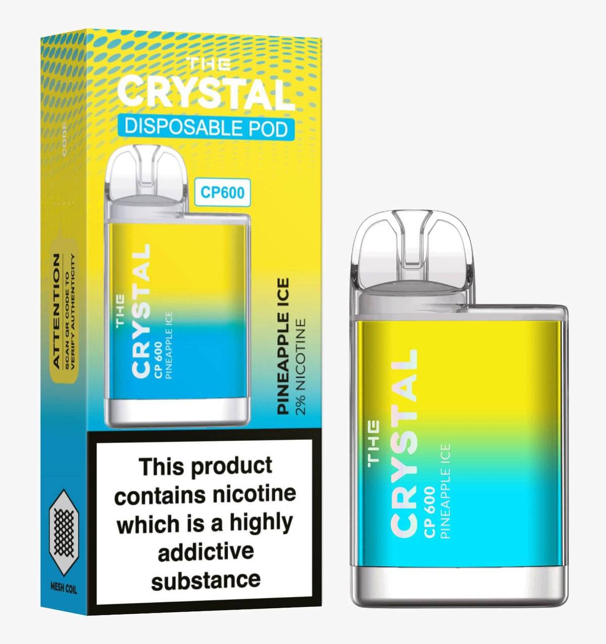 The Crystal CP600 Disposable Vape Puff Bar Box of 10 - Vape Villa