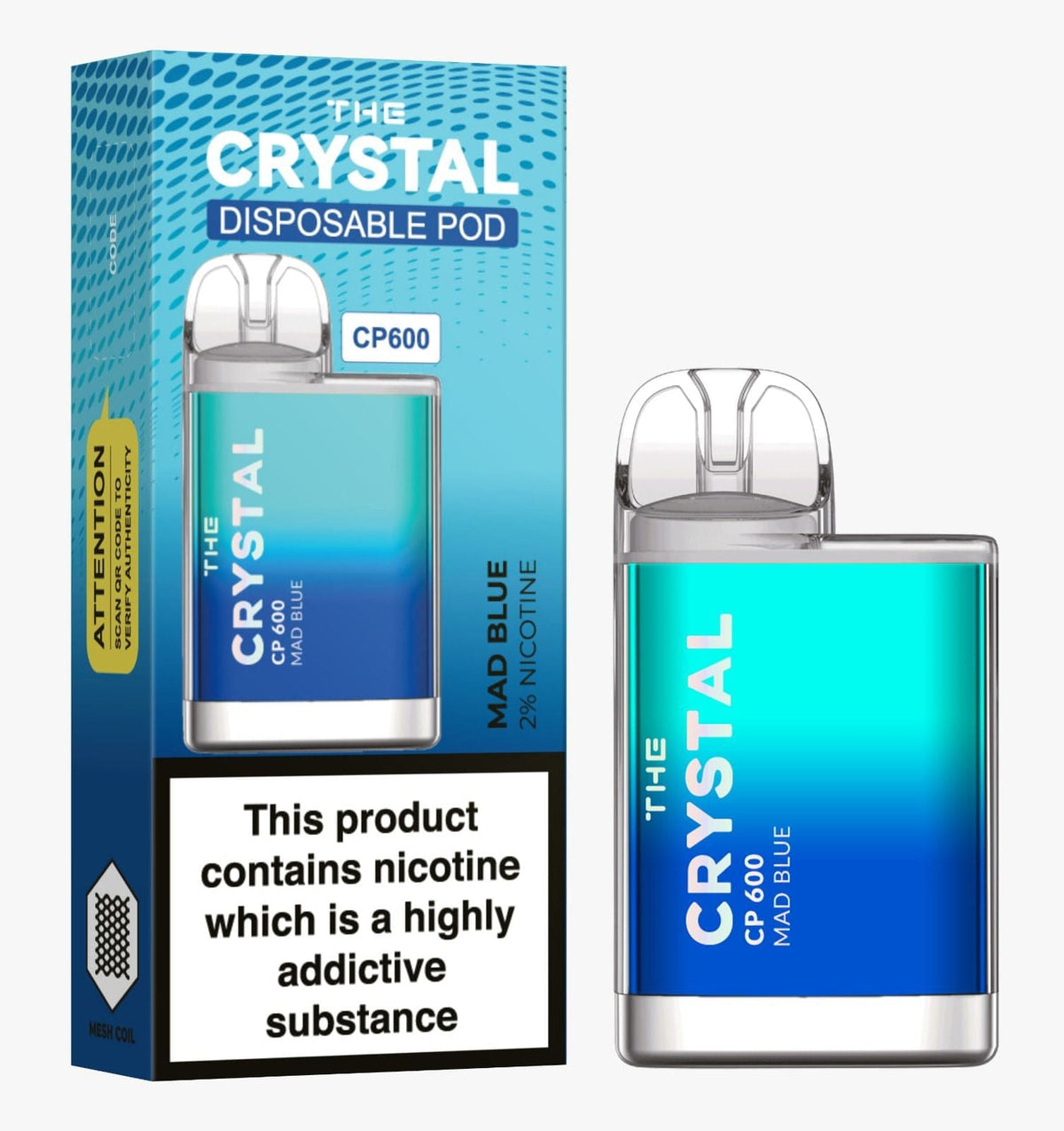 The Crystal CP600 Disposable Vape Puff Bar Box of 10 - Vape Villa