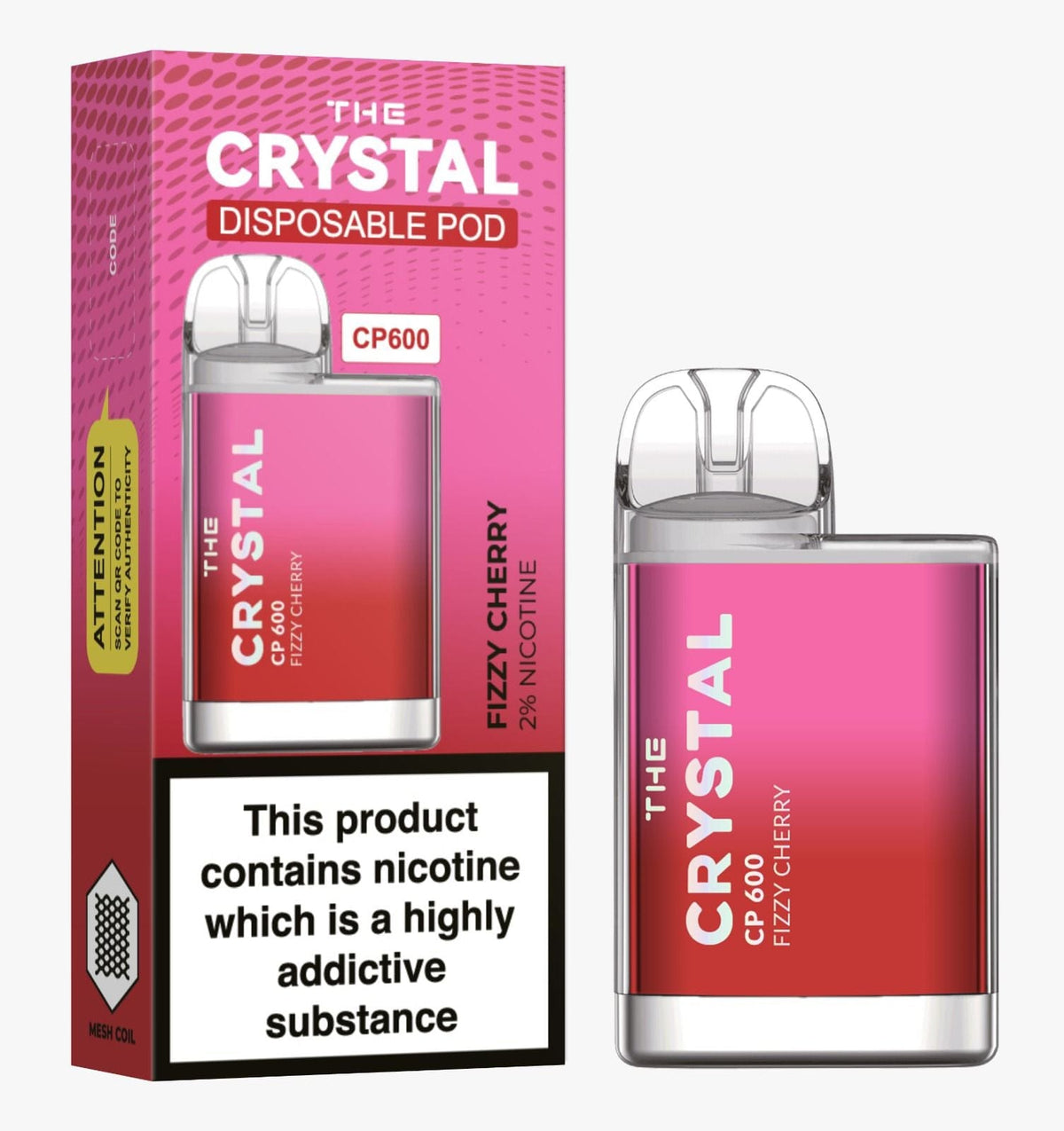 The Crystal CP600 Disposable Vape Puff Bar Box of 10 - Vape Villa