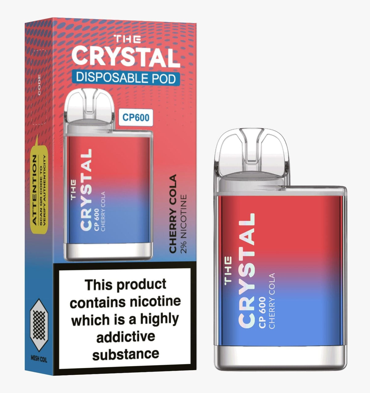 The Crystal CP600 Disposable Vape Puff Bar Box of 10 - Vape Villa