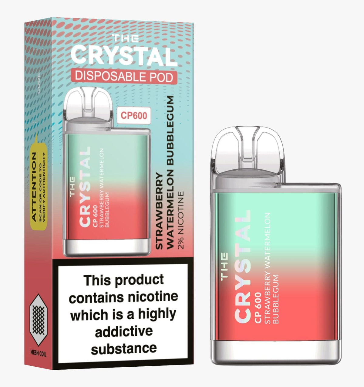 The Crystal CP600 Disposable Vape Puff Bar Box of 10 - Vape Villa