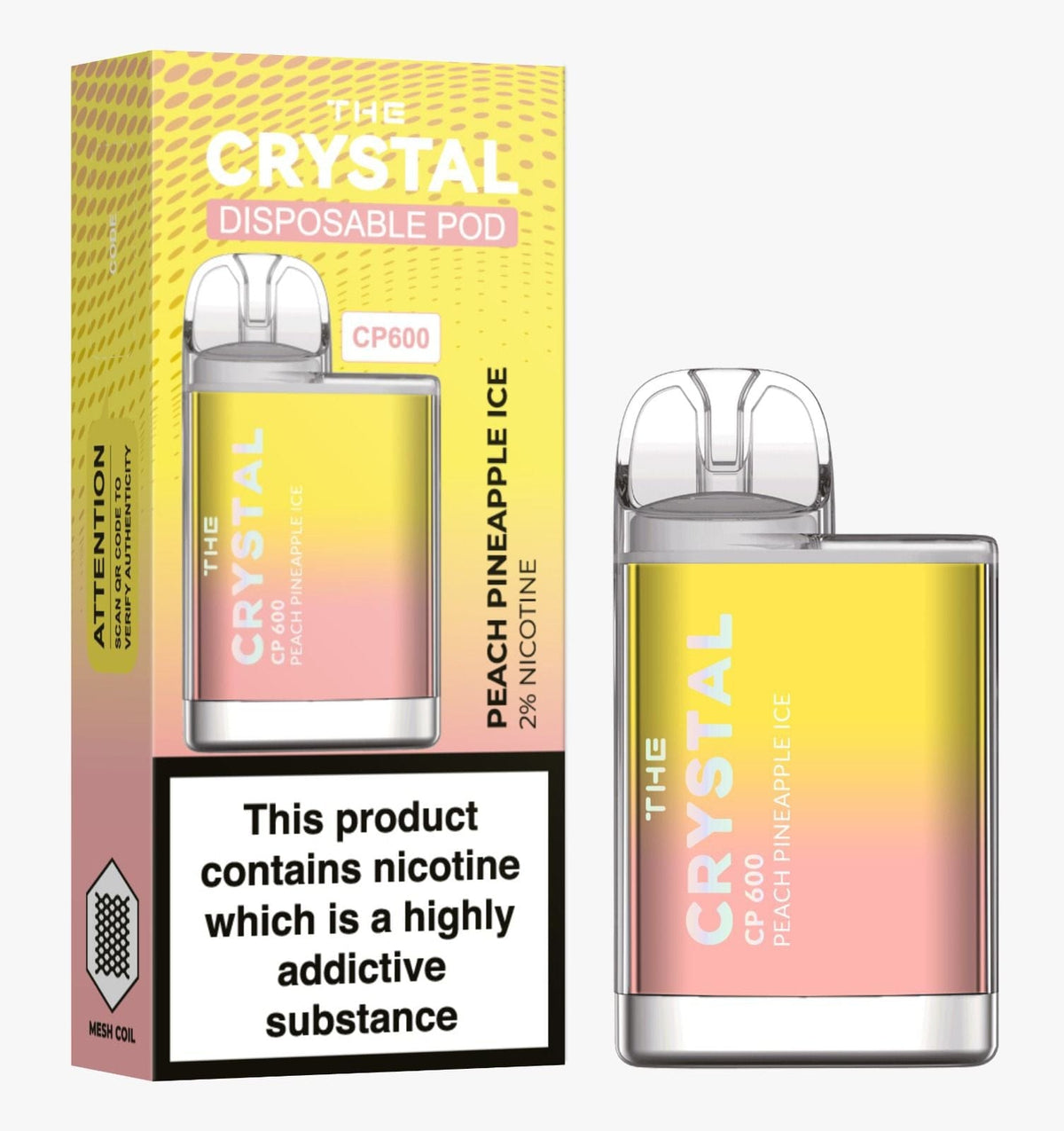 The Crystal CP600 Disposable Vape Puff Bar Box of 10 - Vape Villa