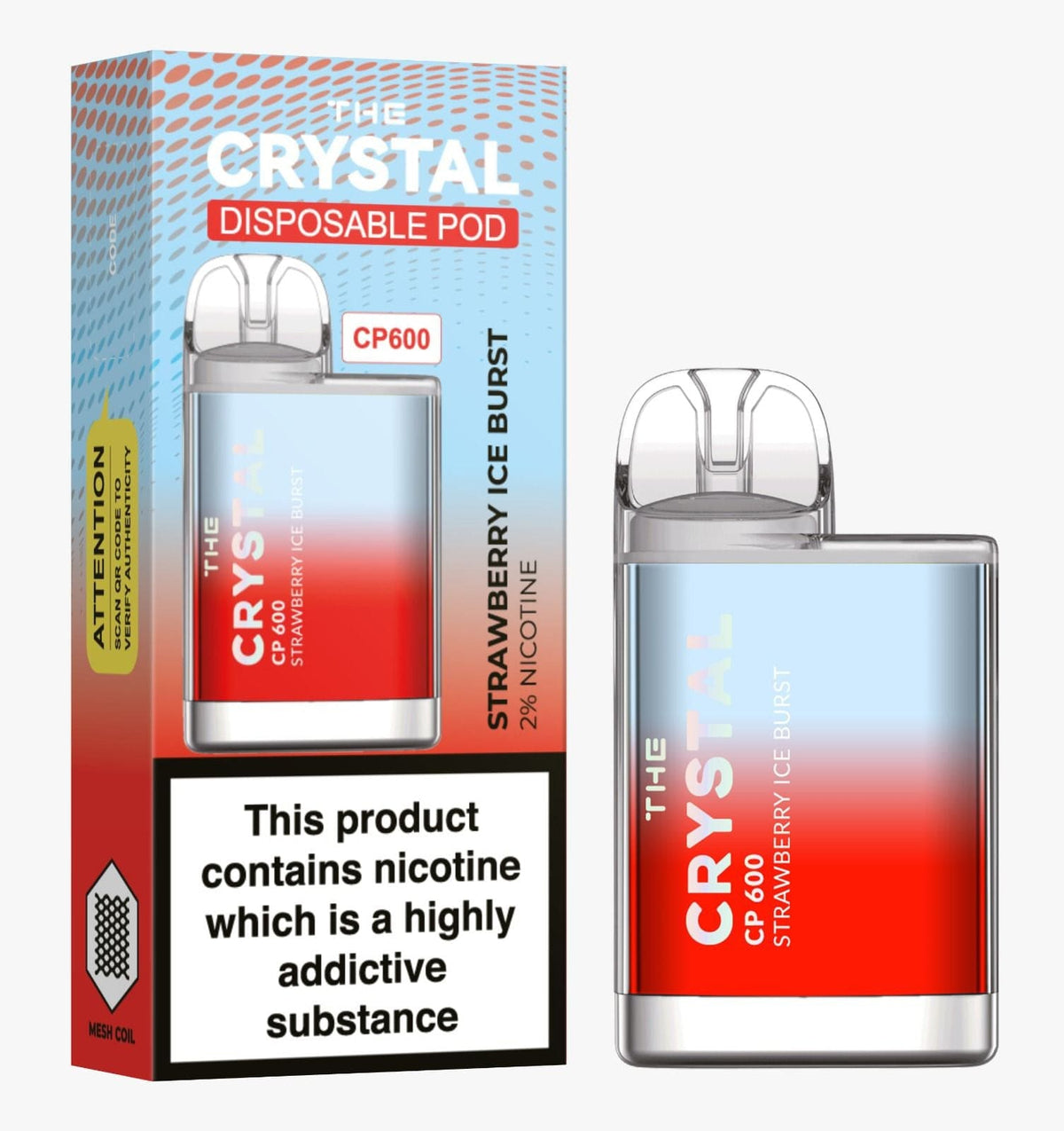 The Crystal CP600 Disposable Vape Puff Bar Box of 10 - Vape Villa