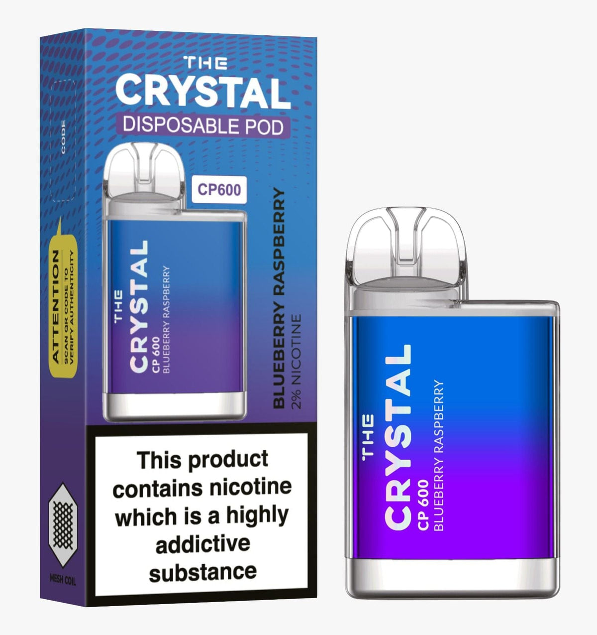 The Crystal CP600 Disposable Vape Puff Bar Box of 10 - Vape Villa