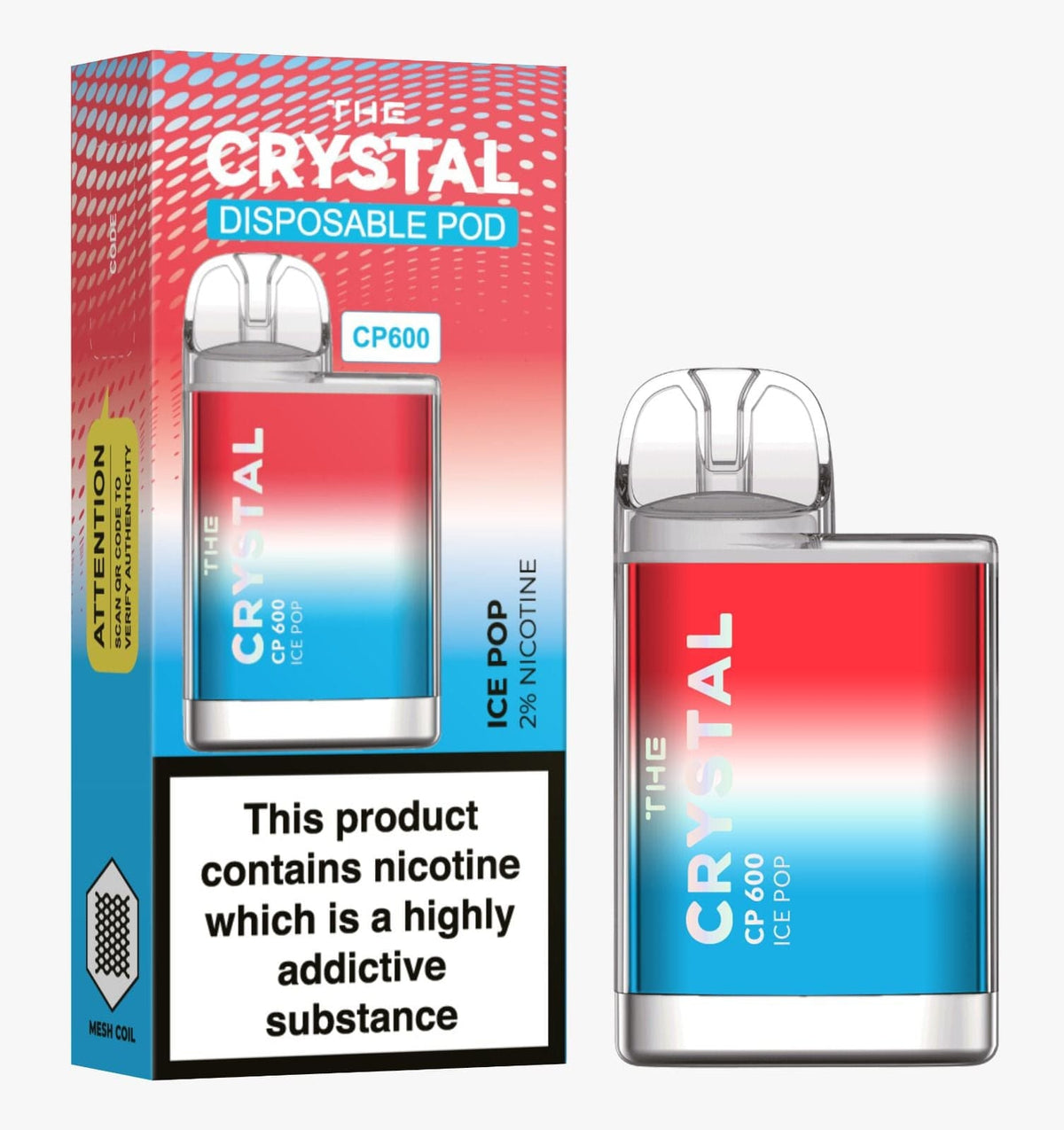 The Crystal CP600 Disposable Vape Puff Bar Box of 10 - Vape Villa