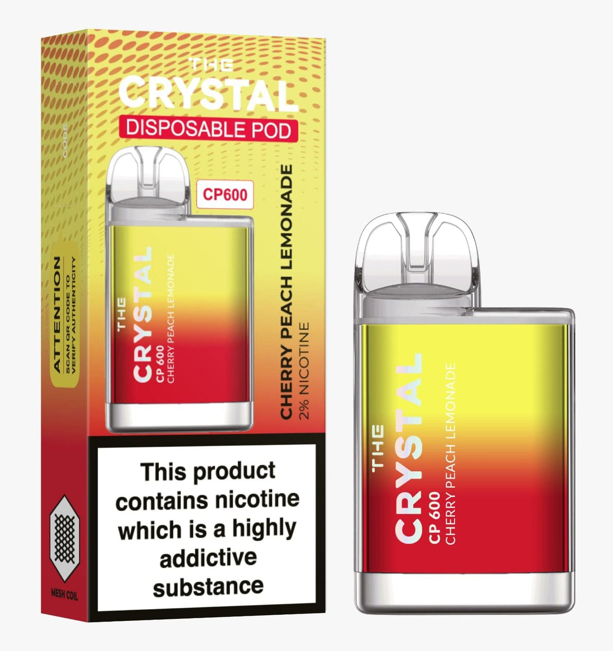 The Crystal CP600 Disposable Vape Puff Bar Box of 10 - Vape Villa