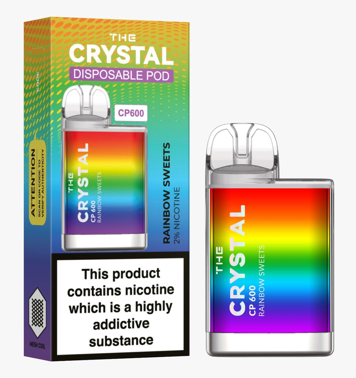 The Crystal CP600 Disposable Vape Puff Bar Box of 10 - Vape Villa