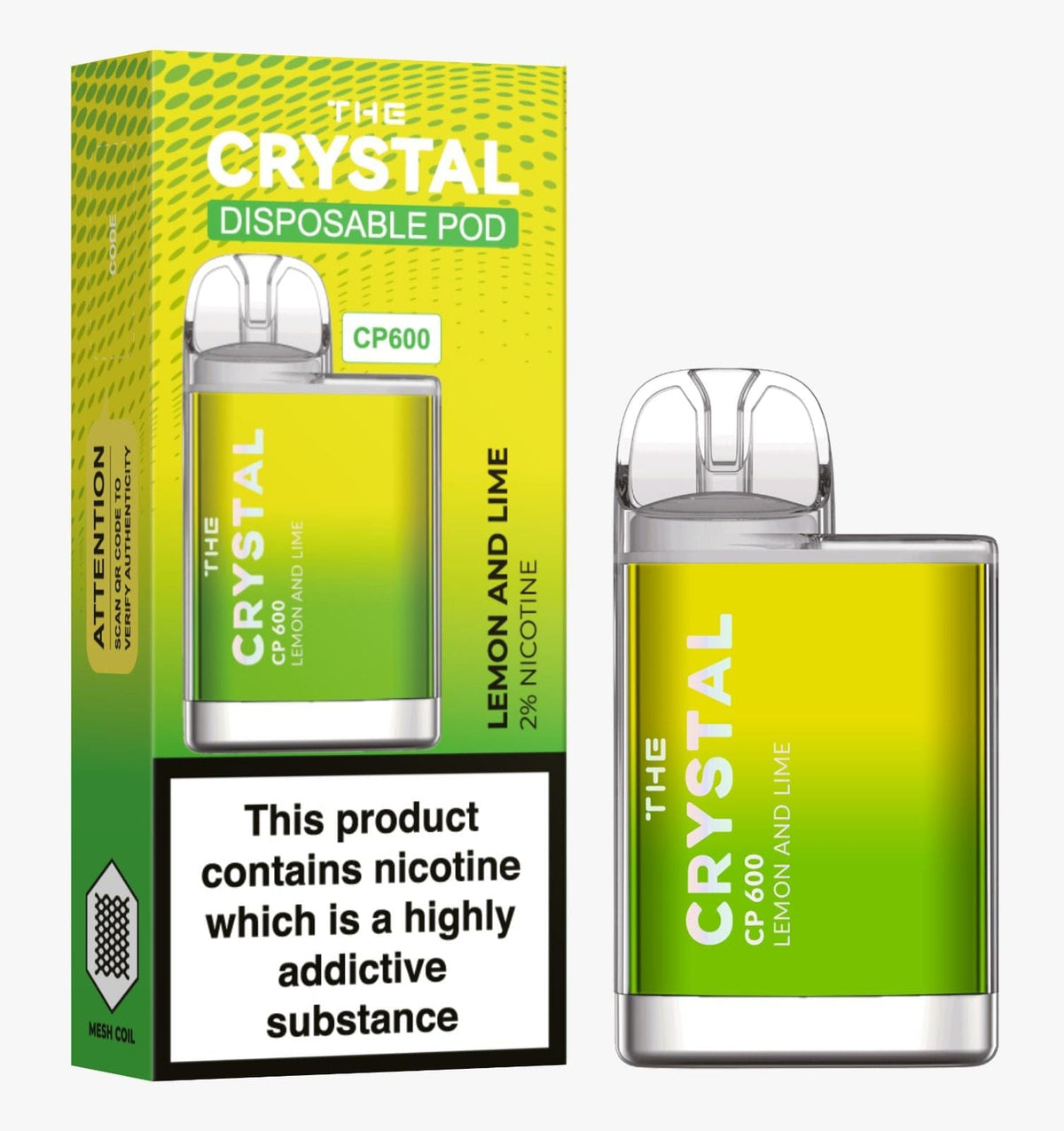 The Crystal CP600 Disposable Vape Puff Bar Box of 10 - Vape Villa