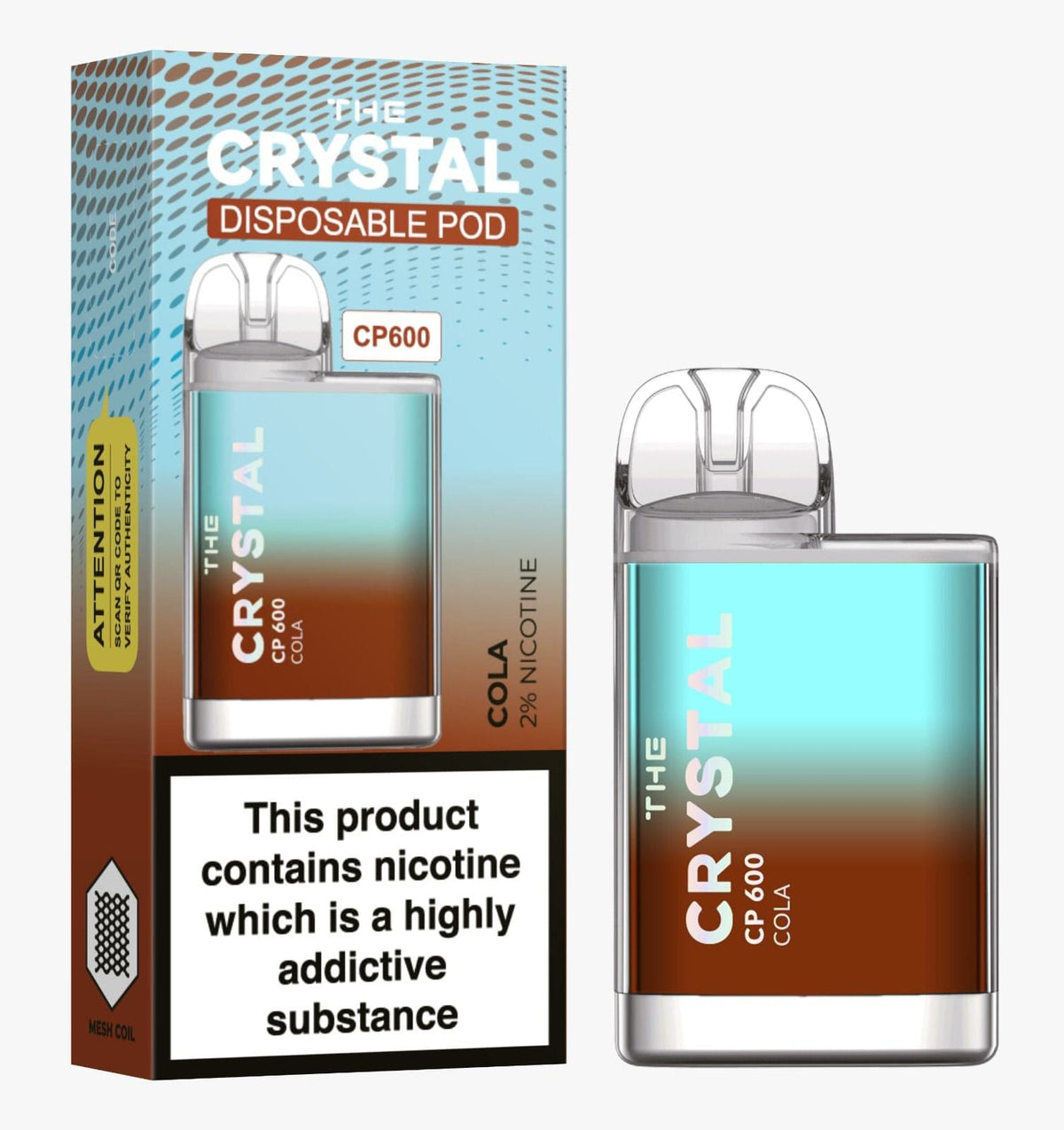 The Crystal CP600 Disposable Vape Puff Bar Mini Pod - Vape Villa