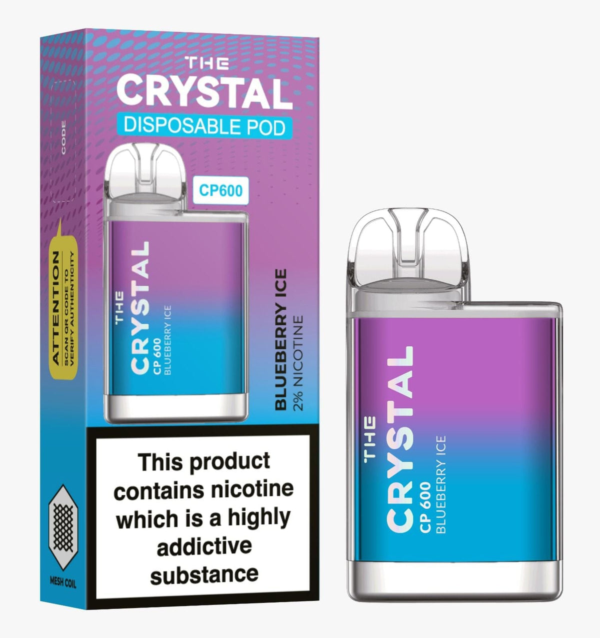 The Crystal CP600 Disposable Vape Puff Bar Mini Pod - Vape Villa