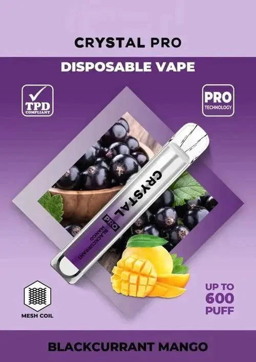 The Crystal Pro 600 Puffs Disposable Vape Pod Box of 10 - Vape Villa