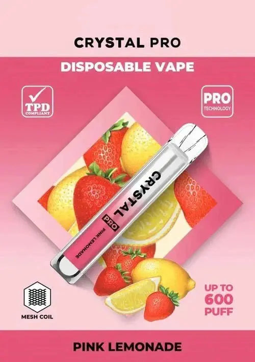 The Crystal Pro 600 Puffs Disposable Vape Pod Box of 10 - Vape Villa