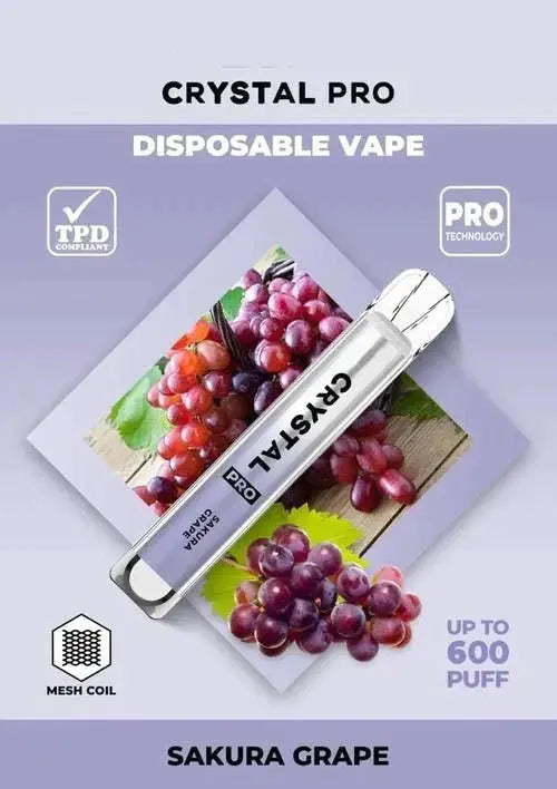 The Crystal Pro 600 Puffs Disposable Vape Pod Box of 10 - Vape Villa